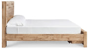 Hyanna King Panel Storage Bed, Dresser, Mirror and Nightstand