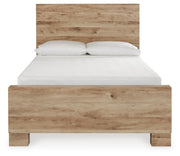 Hyanna Full Panel Bed with 1 Side Storage, Dresser and Mirror
