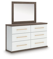 Kendanport Queen Upholstered Bed, Dresser, Mirror and Nightstand