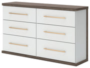 Kendanport King Upholstered Bed, Dresser and Nightstand
