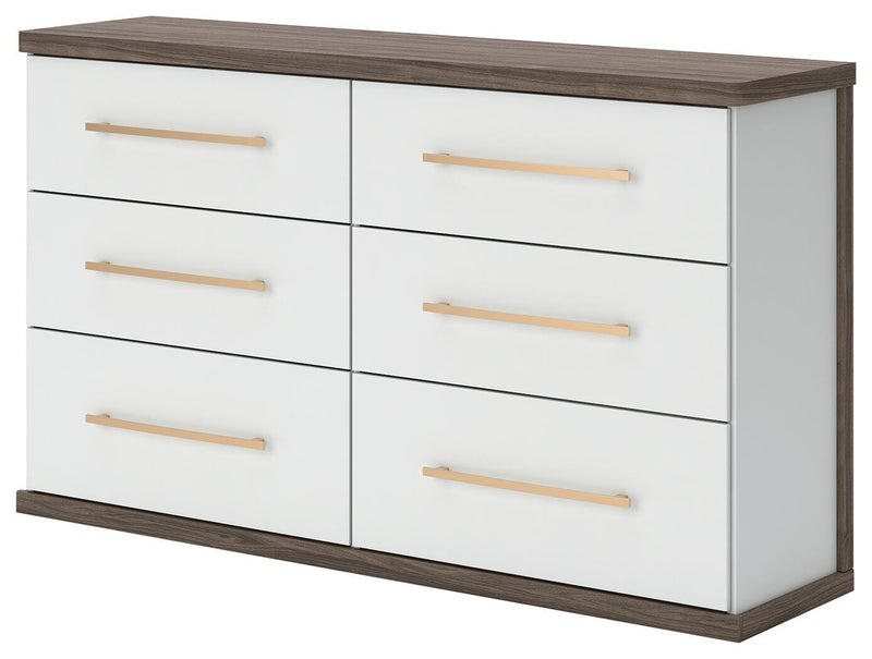 Kendanport King Upholstered Bed, Dresser and Nightstand