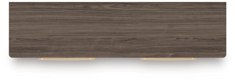 Kendanport Queen Upholstered Bed, Dresser and Nightstand