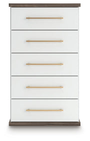 Kendanport King Upholstered Bed, Dresser, Mirror and Chest