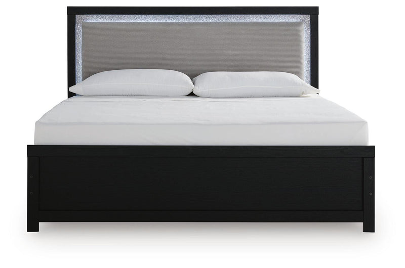 Maeling King Upholstered Panel Bed