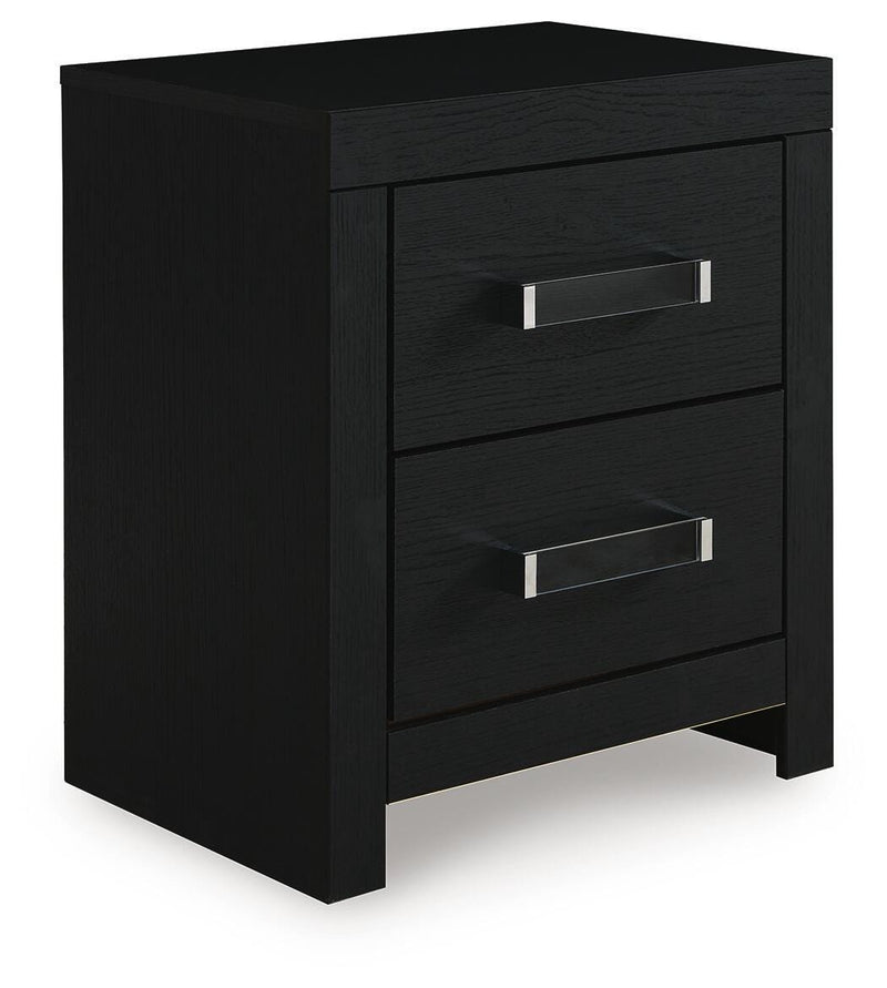 Maeling Queen Upholstered Panel Bed, Dresser and Nightstand