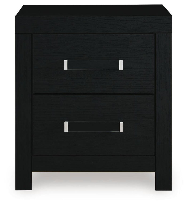 Maeling Queen Upholstered Panel Bed, Dresser and Nightstand
