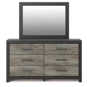 Broachmyn Queen Bookcase Panel Bed, Dresser, Mirror and Nightstand