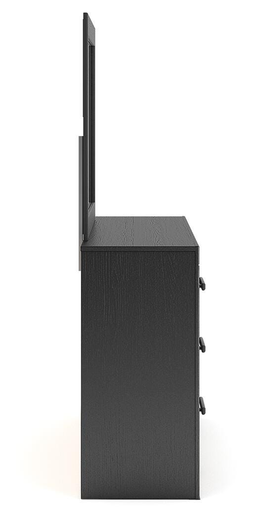 Broachmyn Queen Bookcase Panel Bed, Dresser, Mirror and Nightstand