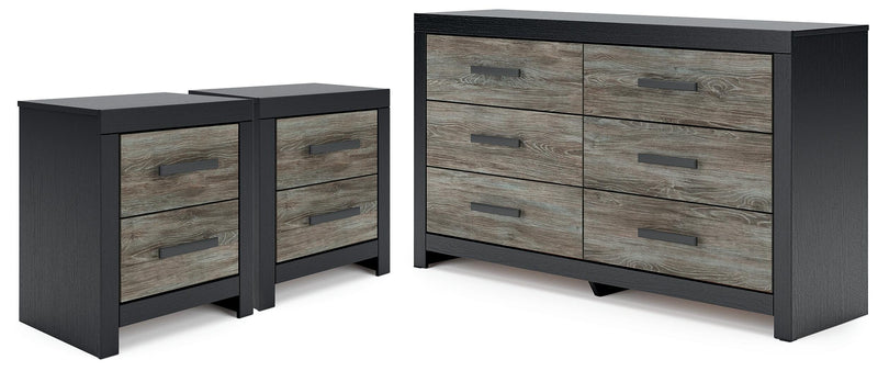 Broachmyn Dresser and 2 Nightstands