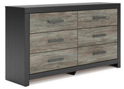 Broachmyn Queen Bookcase Panel Bed, Dresser and Nightstand