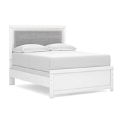 Maeling Full Upholstered Panel Bed, Dresser and Mirror