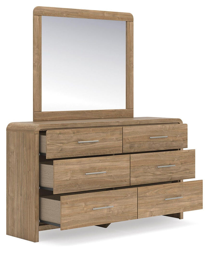 Gramburg Queen Panel Bed, Dresser and Mirror