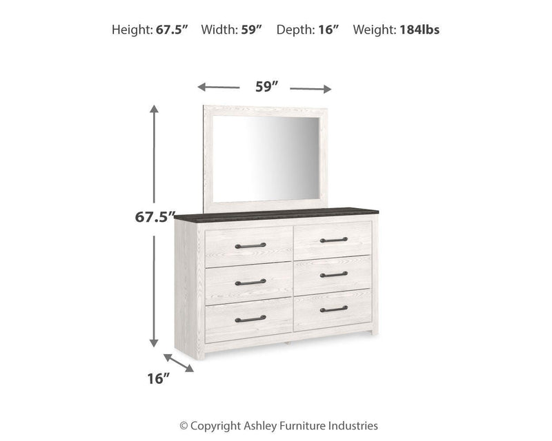 Gerridan Queen Panel Bed, Dresser and Mirror