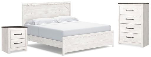 Gerridan King Panel Bed, Chest and Nightstand