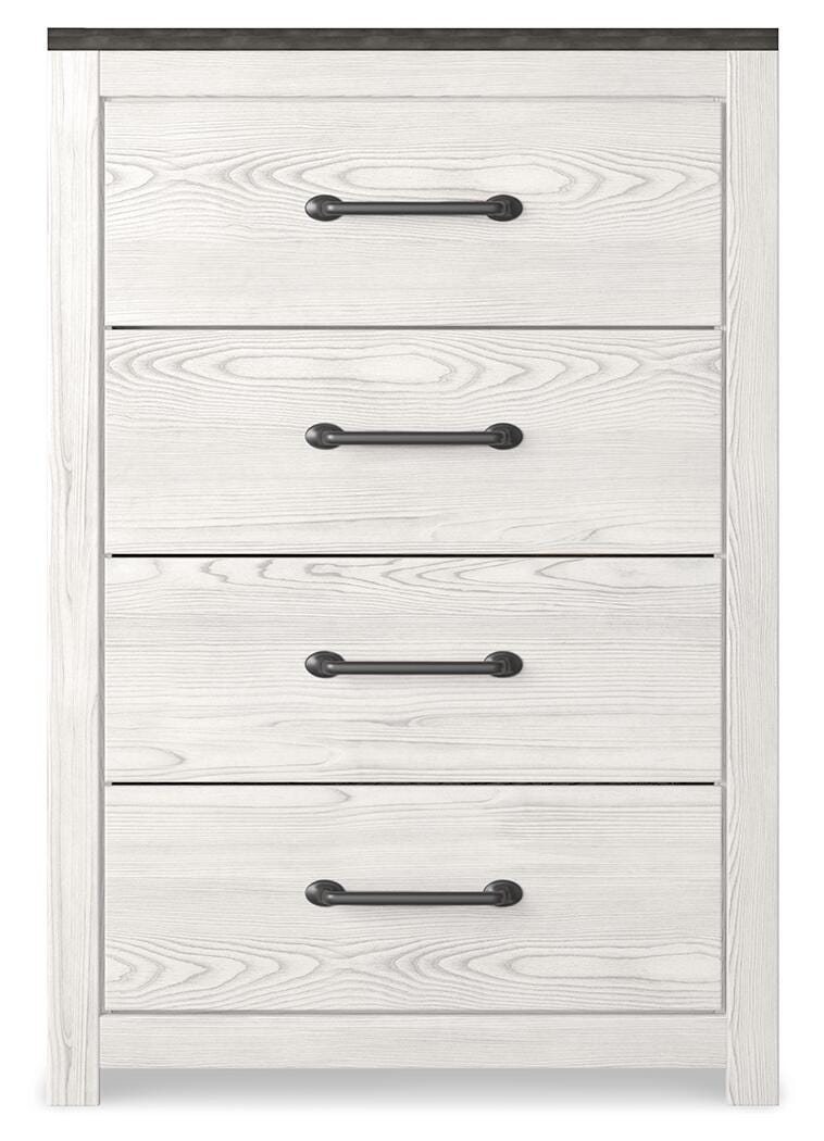 Gerridan King Panel Bed, Dresser, Mirror, Chest, and Nightstand
