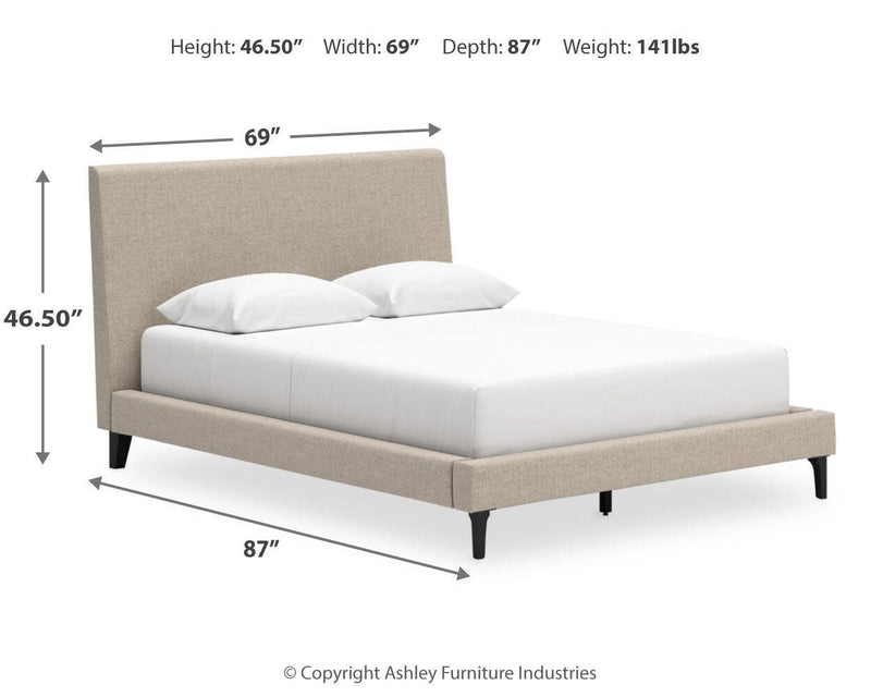 Cielden Queen Upholstered Bed, Dresser and 2 Nightstands