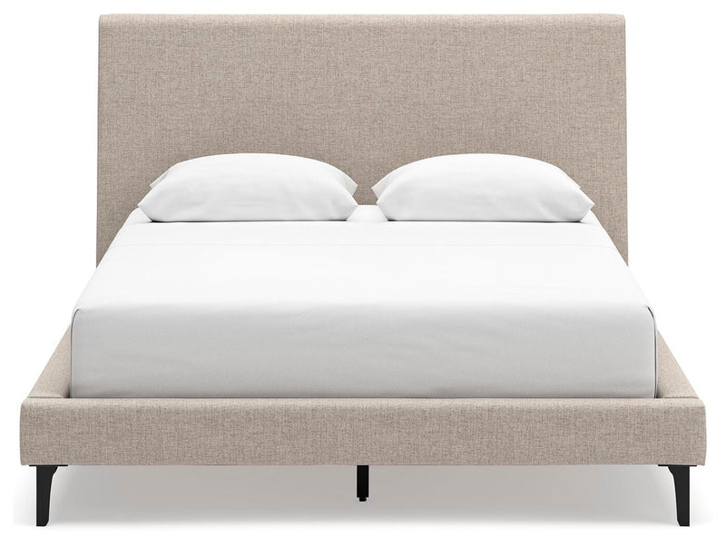 Cielden Queen Upholstered Bed, Dresser and Mirror