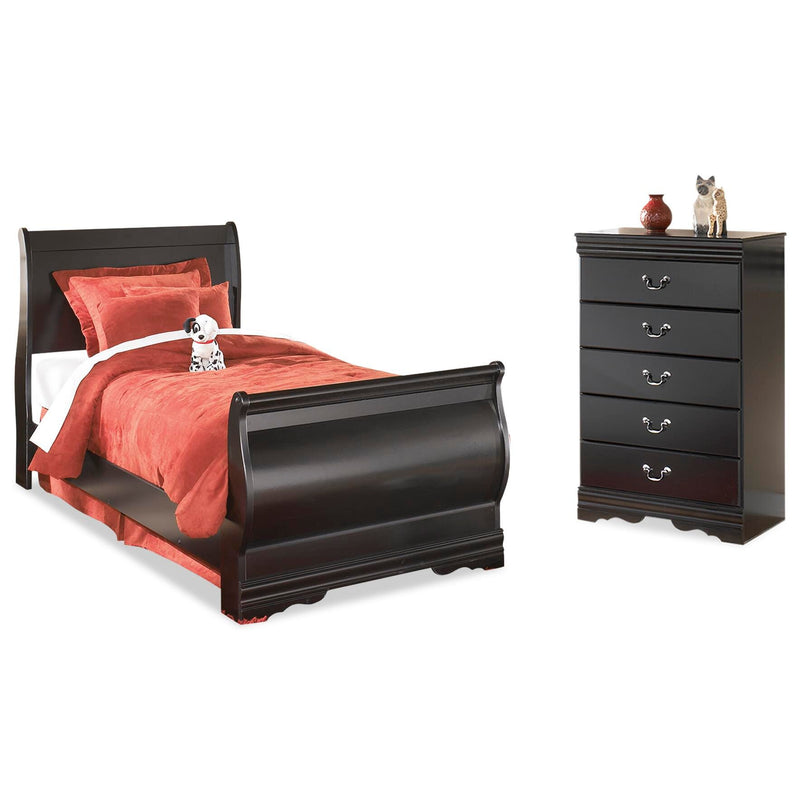 Huey Vineyard Twin Sleigh Bed and Chest