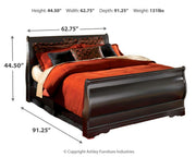 Huey Vineyard Queen Sleigh Bed with Dresser, Mirror and Chest of Drawers