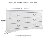 Anarasia Queen Sleigh Bed and Dresser
