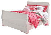Anarasia Full Sleigh Bed with Dresser, Mirror and Nightstand