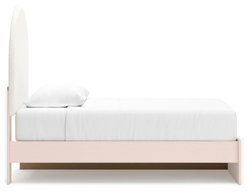 Wistenpine Twin Upholstered Panel Bed with Storage