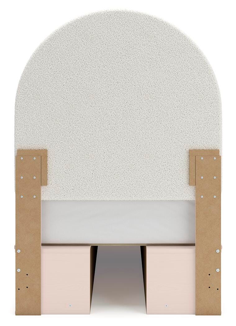 Wistenpine Twin Upholstered Panel Bed with Storage