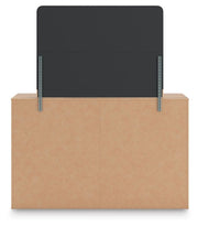Kinlanni King Upholstered Panel Bed, Dresser, Mirror and Nightstand