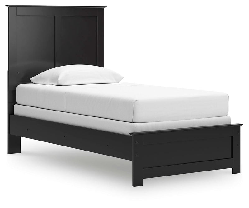Maribel Twin Panel Bed and Nightstand