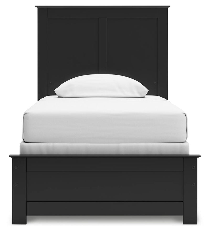 Maribel Twin Panel Bed and Nightstand