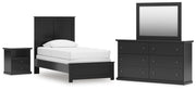 Maribel Twin Panel Bed, Dresser, Mirror and Nightstand