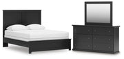 Maribel Queen Panel Bed with Dresser and Mirror