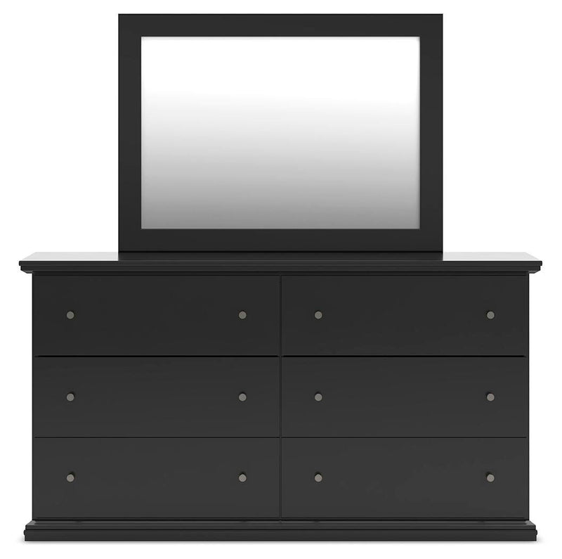 Maribel King Panel Bed, Dresser, Mirror, Chest, and 2 Nightstands
