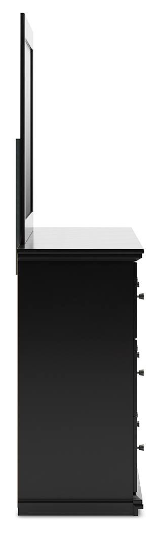 Maribel Queen Panel Bed with Dresser, Mirror and Nightstand