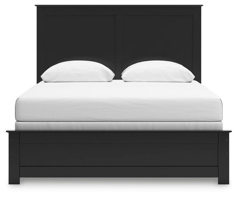 Maribel Queen Panel Bed with Dresser, Mirror and 2 Nightstands