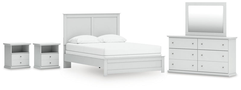 Bostwick Shoals Queen Panel Bed, Dresser, Mirror and 2 Nightstands