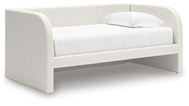 Arloster Twin Upholstered Day Bed, Dresser and Mirror