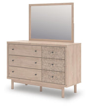 Arloster Twin Upholstered Panel Bed, Dresser and Mirror