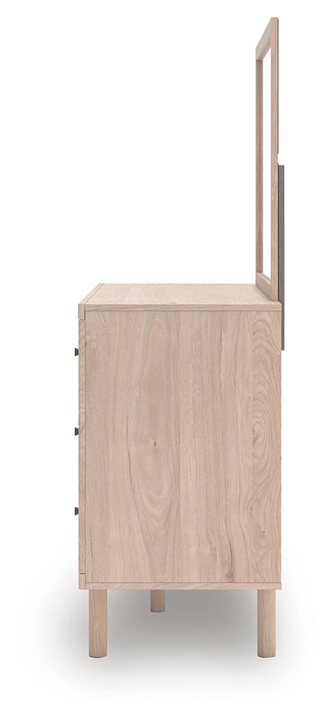 Arloster Full Upholstered Panel Bed, Dresser and Mirror