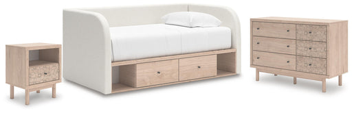 Arloster Twin Day Bed with Storage, Dresser and Nightstand