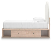 Arloster Twin Upholstered Panel Bed with Storage
