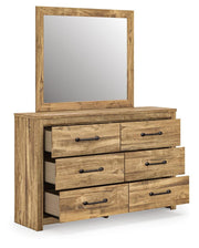 Maystonna King Crossbuck Panel Bed, Dresser, Mirror and Nightstand