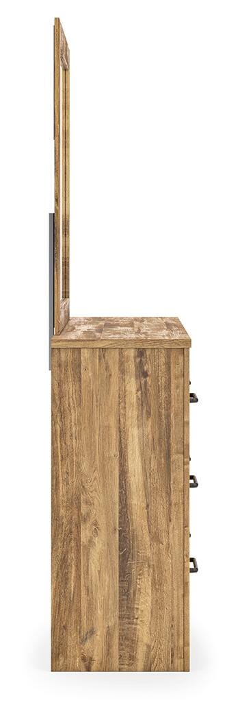 Maystonna Queen Crossbuck Panel Bed, Dresser, Mirror and Nightstand