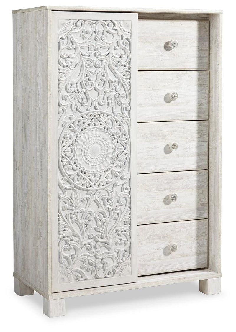 Paxberry King Panel Bed, Chest and Nightstand