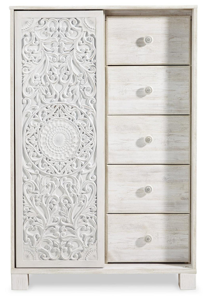 Paxberry Queen Panel Bed, Dresser, Mirror,  Chest and Nightstand