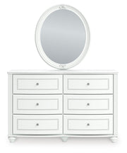 Kozlani Full Upholstered Panel Bed, Dresser and Mirror