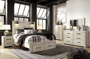 Cambeck Queen Panel Bed with 2 Storage Drawers