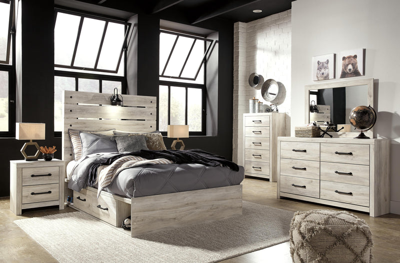 Cambeck Full Panel Bed with 4 Storage Drawers