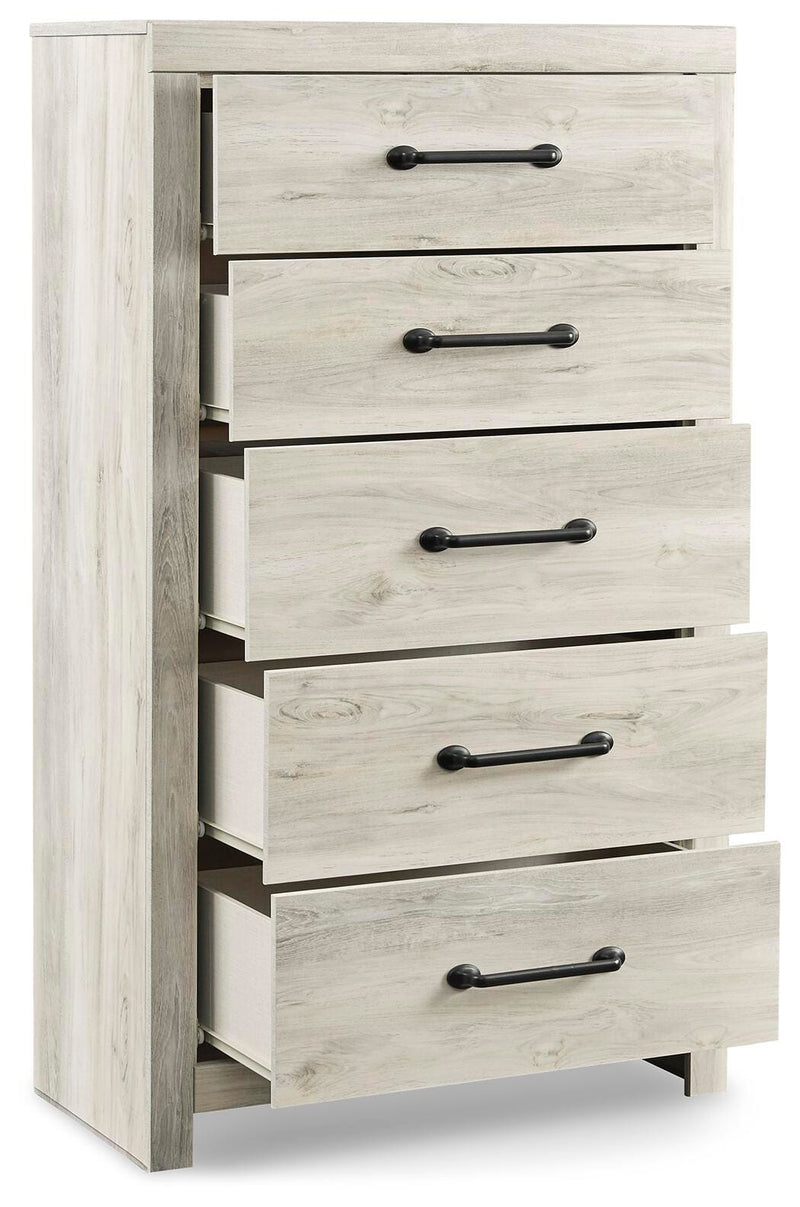 Cambeck King Panel Bed with Storage, Dresser, Chest and 2 Nightstands