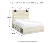 Cambeck Queen Panel Bed with 2 Storage Drawers
